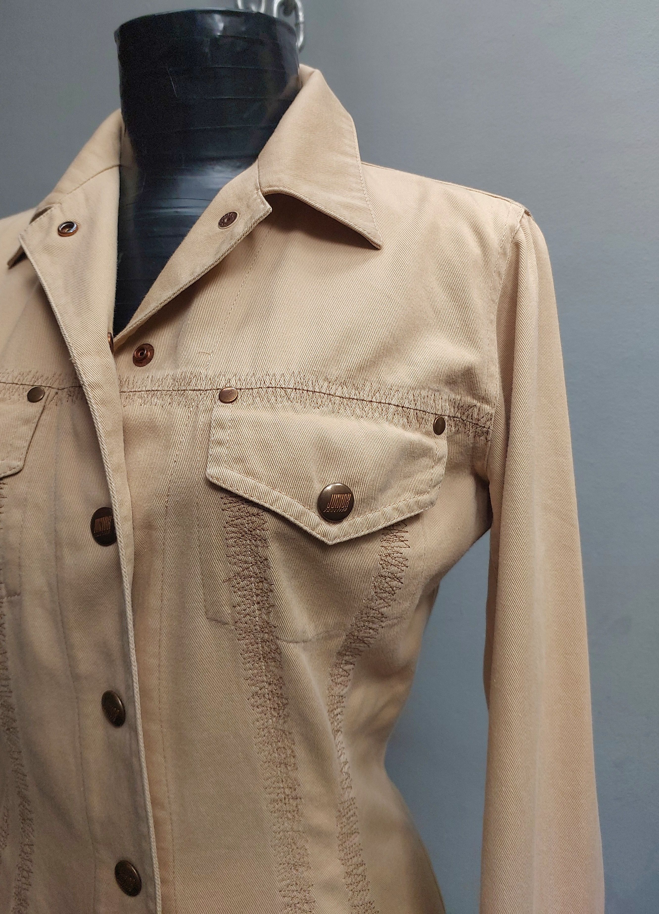 Jean Paul Gaultier Junior Gaultier Beige Utility Shirt Dress Size S / US 4 / IT 40 - 8 Thumbnail
