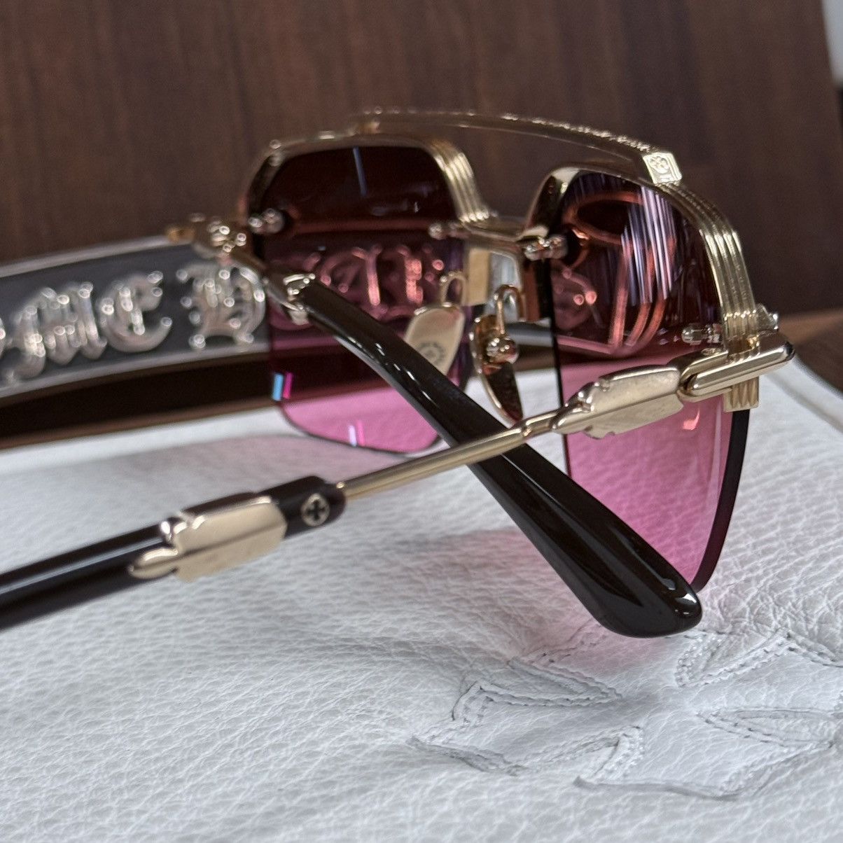 Chrome Hearts Chrome Hearts BI ESSEM 1/1 ‘Pink Ombre’ Sunglasses Size ONE SIZE - 7 Thumbnail