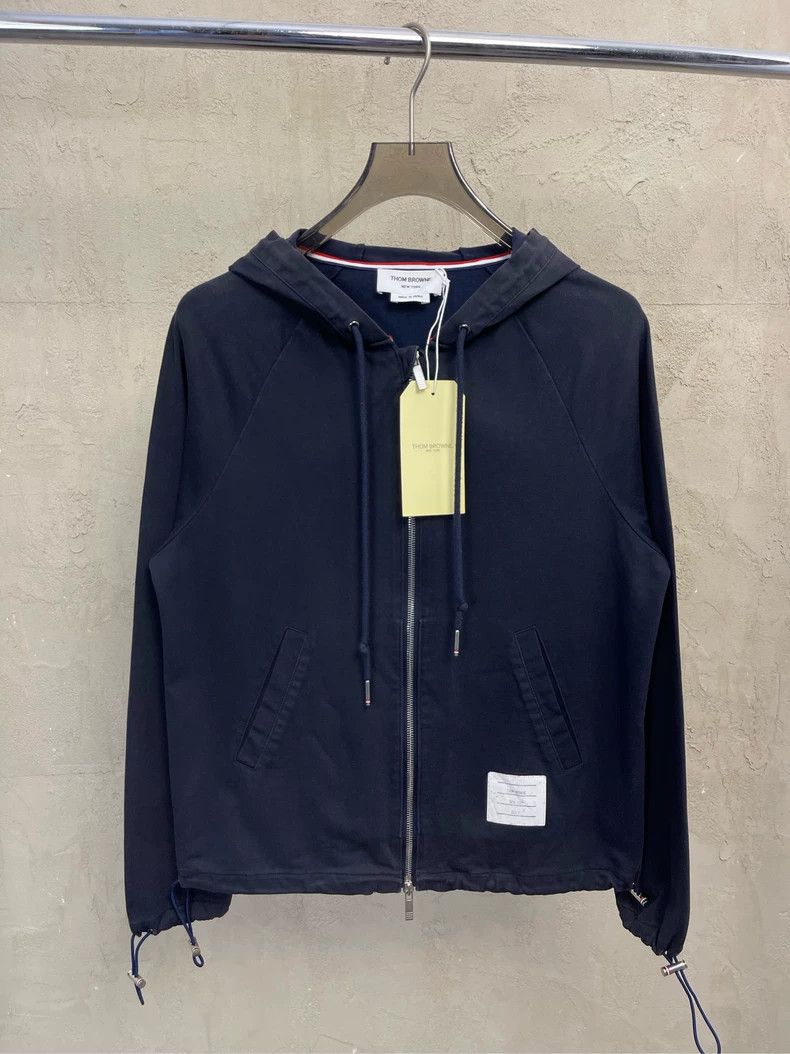 Thom Browne Thom browne Dark blue hem cuff drawstring zipper jacket 250 Size US S / EU 44-46 / 1 - 1 Thumbnail