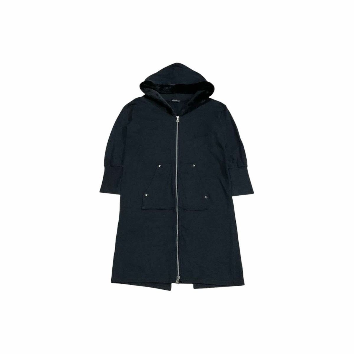 If Six Was Nine 🔥Sick Y2K Black Peace Now Fur Hoodie Studded Gothic LGB Size US L / EU 52-54 / 3 - 7 Thumbnail