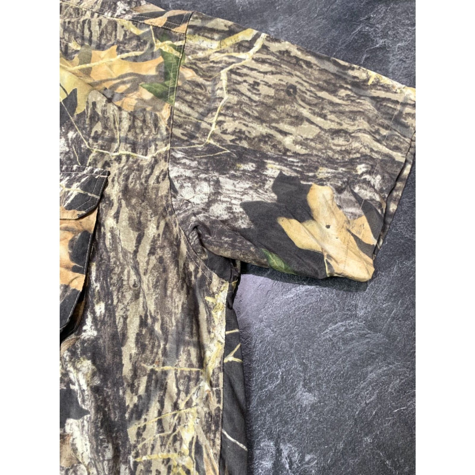 Vintage Mossy Oak Camouflage Short Sleeve Button Up Shirt Mens 2XL Size US XXL / EU 58 / 5 - 3 Thumbnail