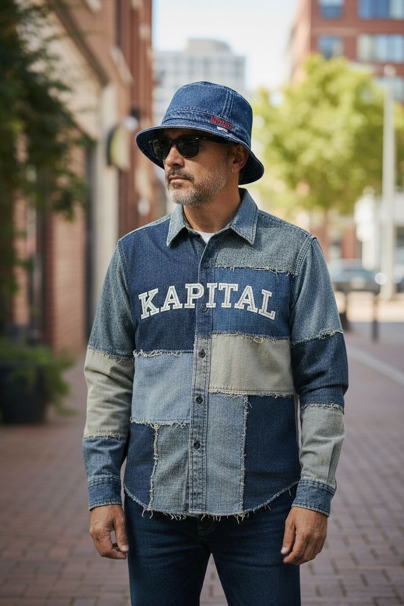 Edwin STEALS💥 Vintage EDWIN Fedora Denim Bucket Hat Size ONE SIZE - 1 Thumbnail