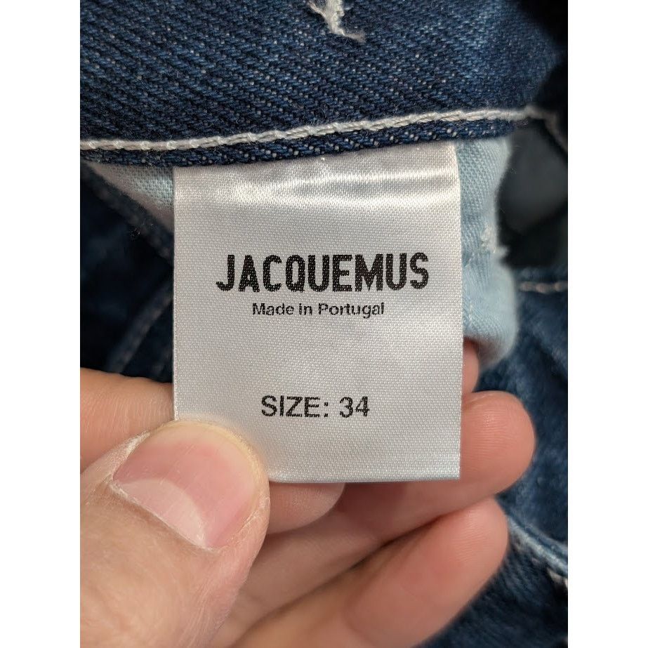 Jacquemus o1rshd1 Le Denim Fleurs in Print Blue Flowers Size US 34 / EU 50 - 21 Thumbnail