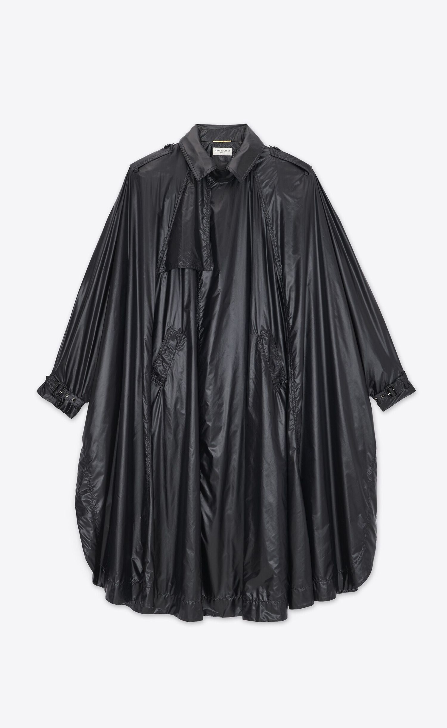 Saint Laurent Paris trench cape in nylon Size US XS / EU 42 / 0 - 1 Preview