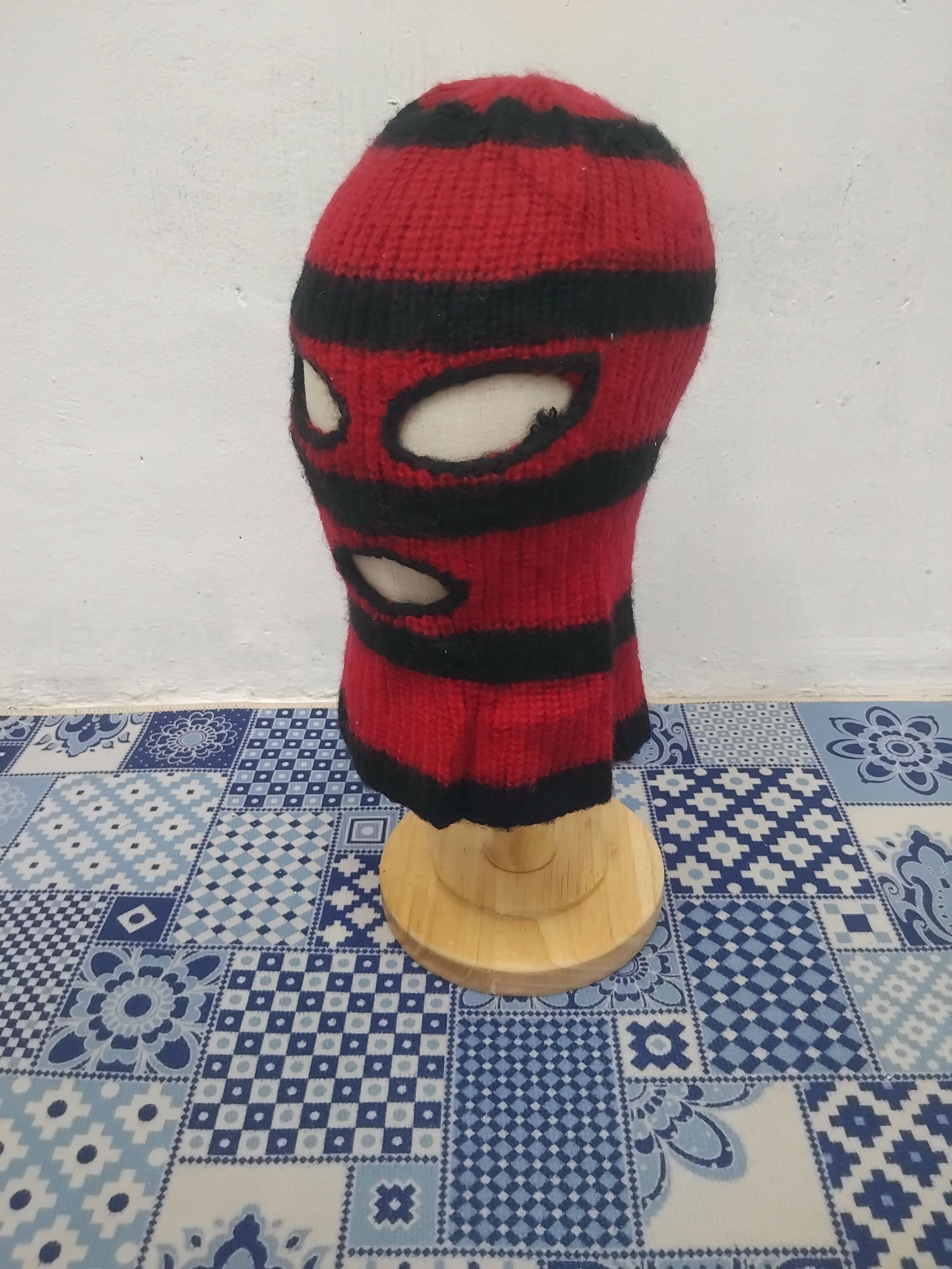 Japanese Brand 💥Stripe mask streetwear beanie Size ONE SIZE - 1 Thumbnail