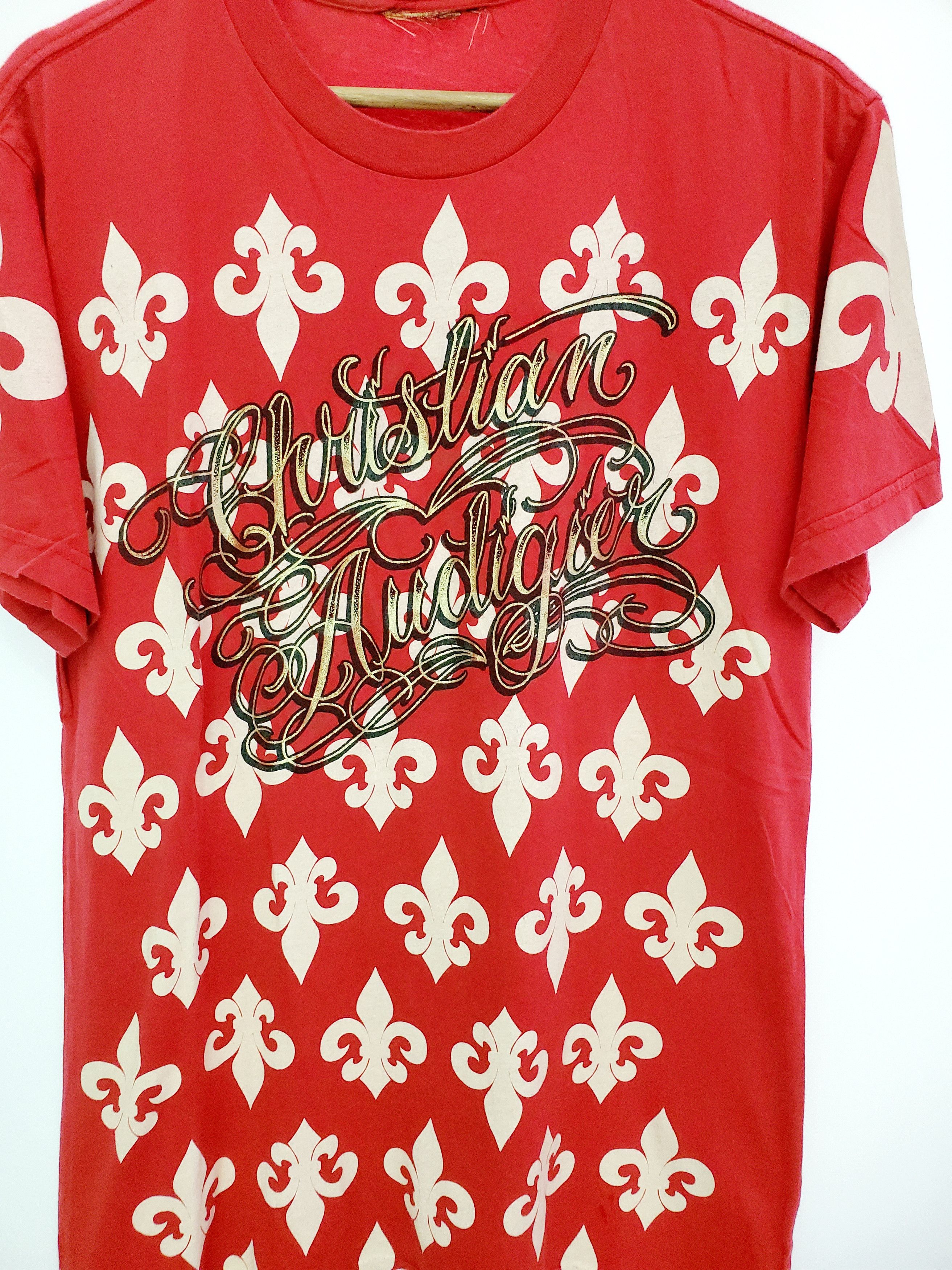 Christian Audigier × Ed Hardy × Vintage Vintage Christian Audigier Fleur-De-Lis AOP Tee shirt M Size US M / EU 48-50 / 2 - 3 Thumbnail