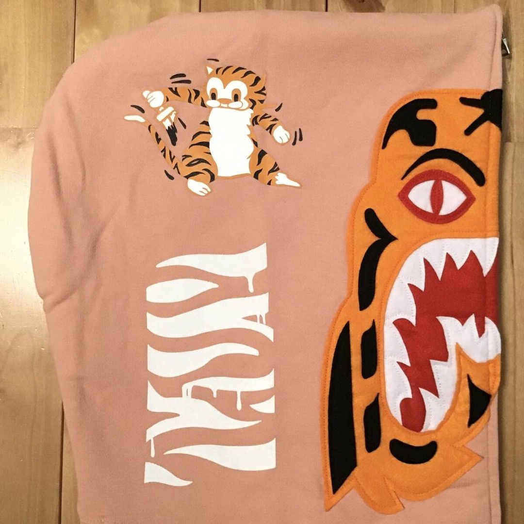 Bape BAPE Tiger full zip hoodie salmon pink a bathing ape Size US XL / EU 56 / 4 - 4 Thumbnail