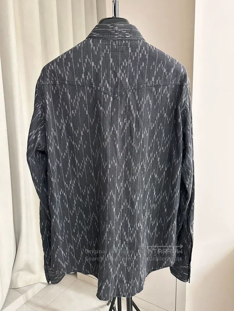 Saint Laurent Paris Saint Laurent Paris Cat's eye button irregular striped shi Size US L / EU 52-54 / 3 - 3 Thumbnail