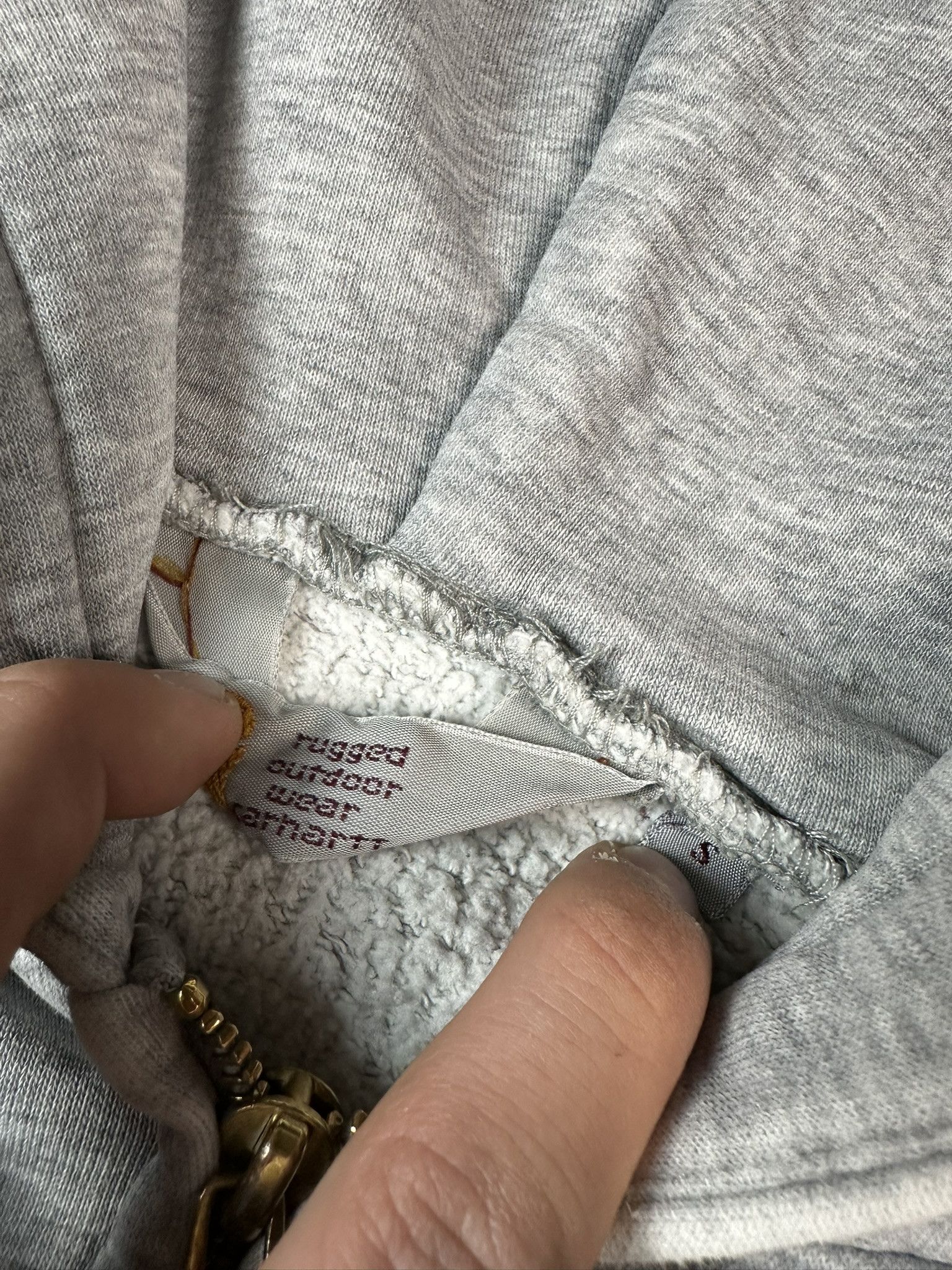 Carhartt 00s Carhartt Trashed Distressed Workwear Zip Hoodie Size US S / EU 44-46 / 1 - 12 Thumbnail