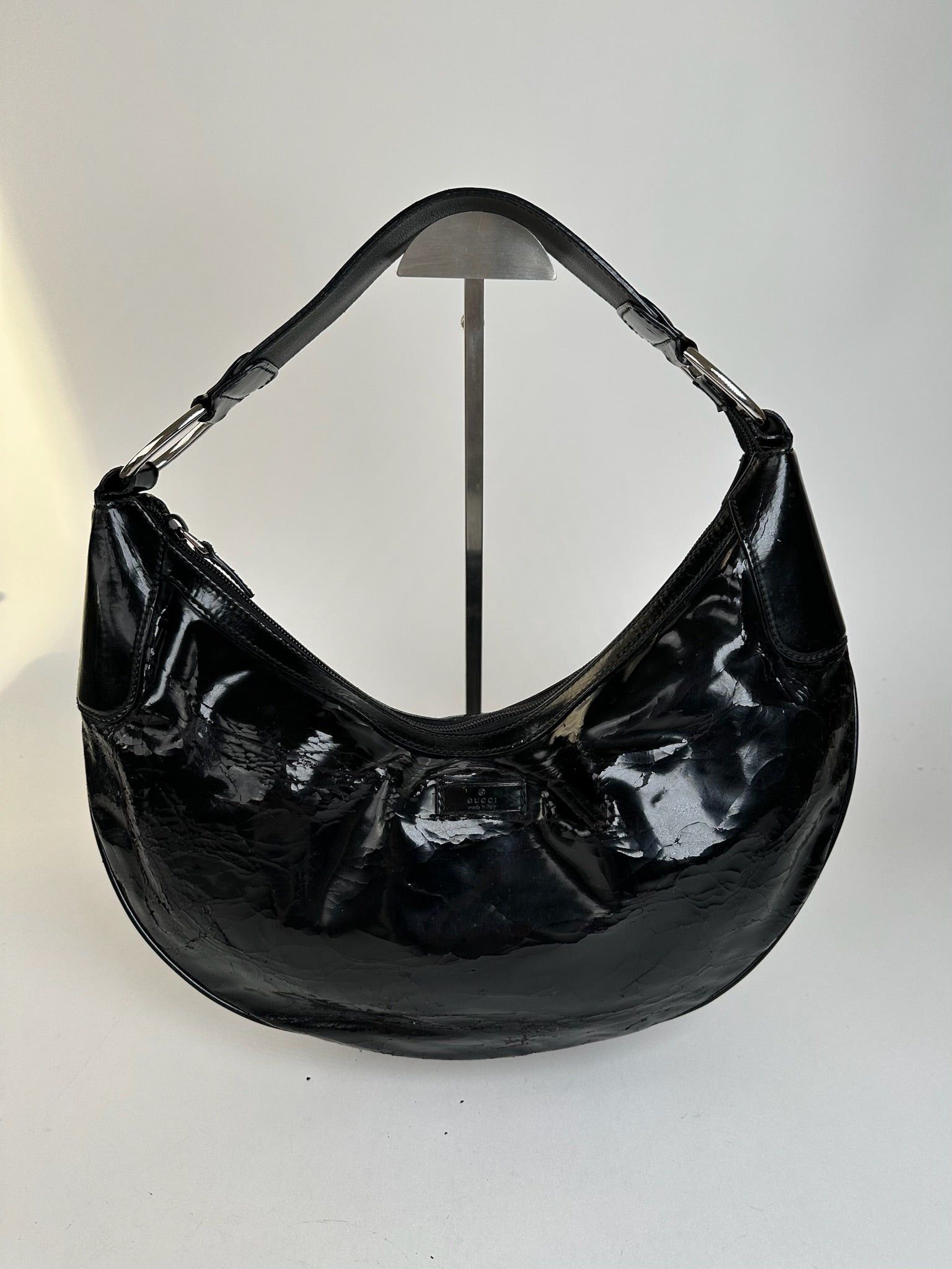 Vintage Patent Leather Bag Black
