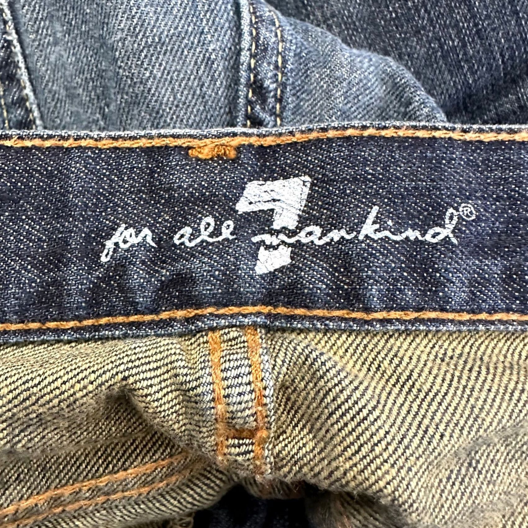 7 For All Mankind 7 For All Mankind Jeans Standard Bootcut Mens 33 Dark Wash Denim Blue 7 For All Mankind Logo Jeans Mens 33 Bootcut Dark Indigo Denim Size US 33 - 6 Thumbnail