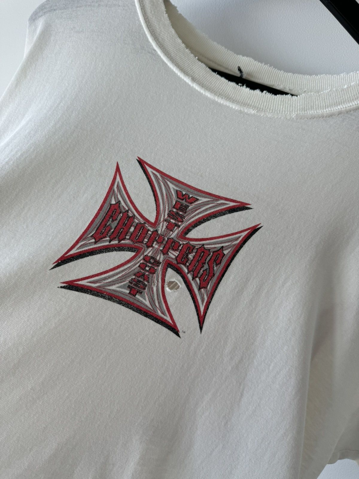 Vintage VINTAGE 90s THRASHED WEST COAST CHOPPERS WCC FADED OVERSIZED Size US XL / EU 56 / 4 - 4 Thumbnail