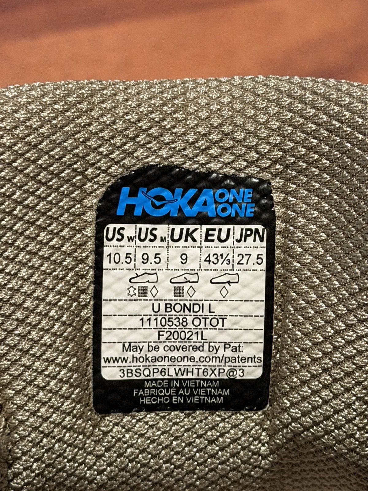 Hoka Hoka Bondi L Oxford Sneakers Size US 9.5 / EU 42-43 - 2 Thumbnail