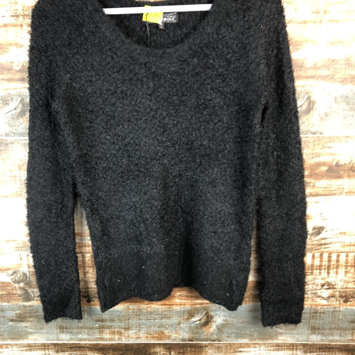 Japanese Brand DL Almost Famous Black Mohair Knitwear #C430 Size M / US 6-8 / IT 42-44 - 3 Thumbnail