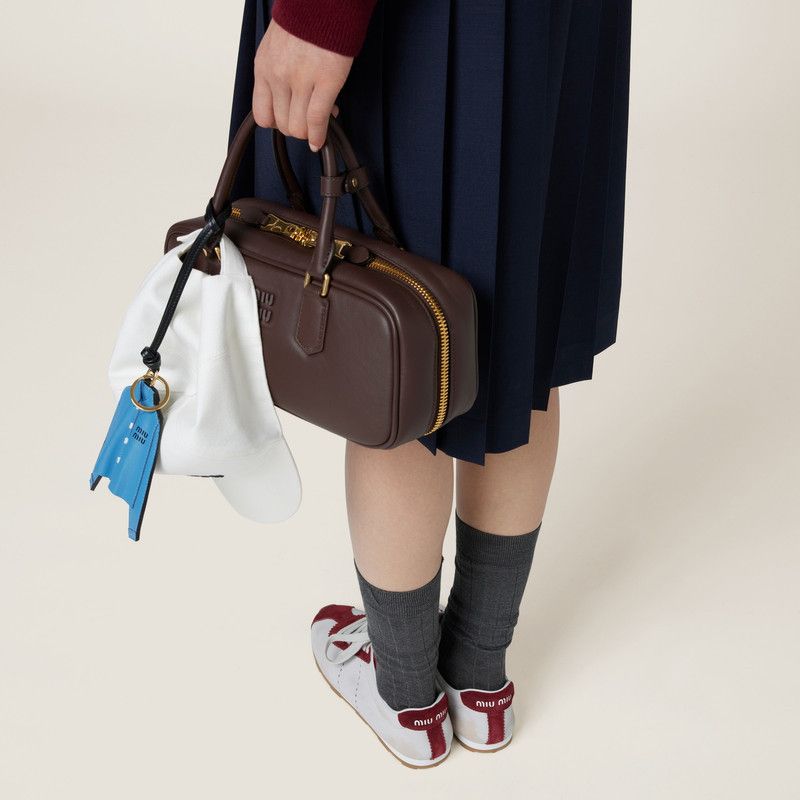 Miu Miu o1B3y1r0526 Padded Nappa Leather And Suede Sneakers Size US 8 / IT 38 - 6 Thumbnail