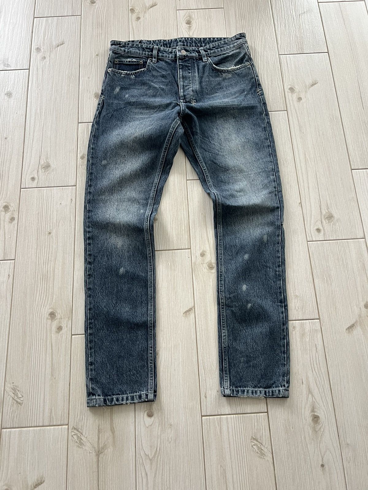 Ksubi KSUBI BLUE FIVE-POCKETS COTTON JEANS SIZE 32 DISTRESSED Size US 32 / EU 48 - 4 Thumbnail