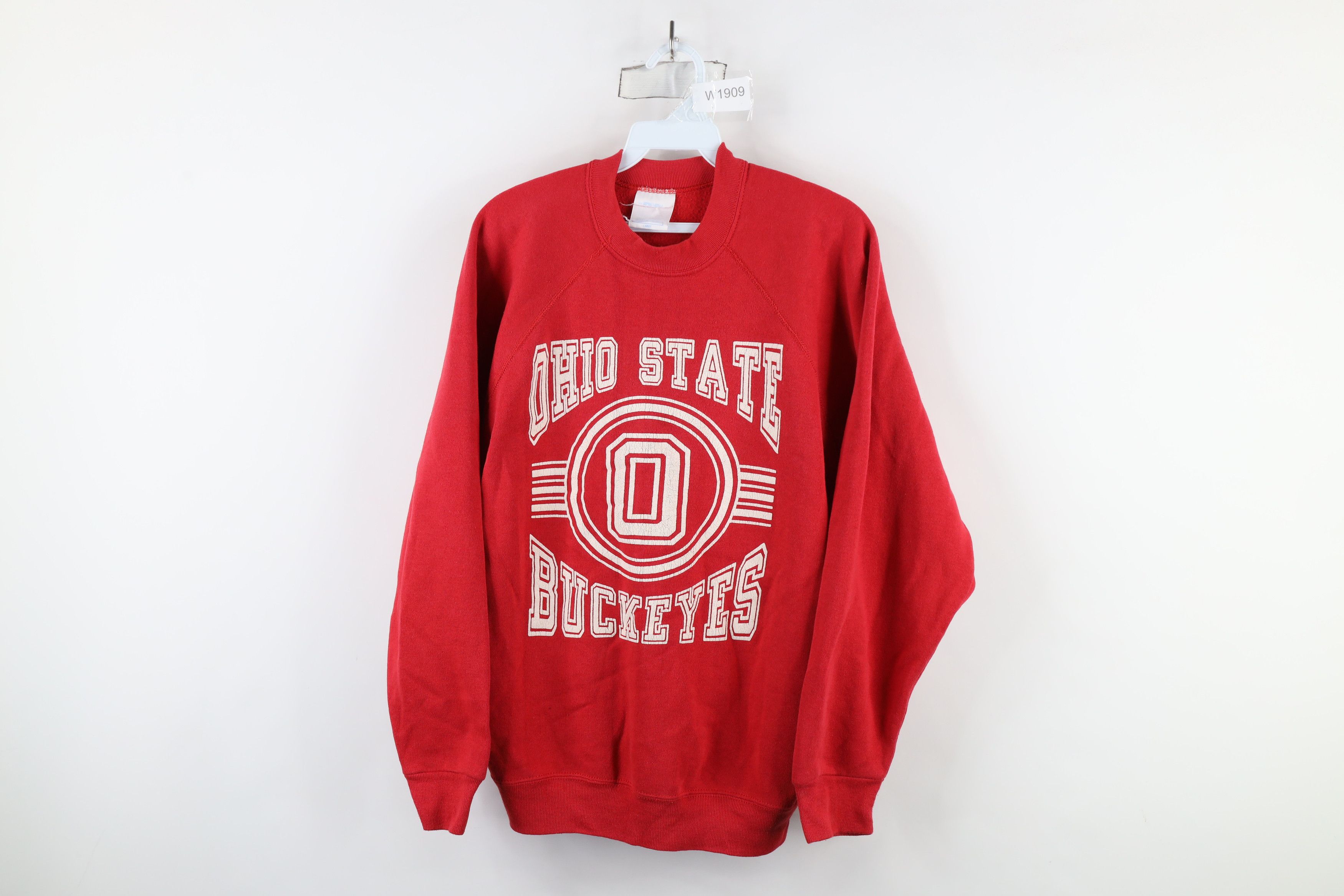 Vintage 90s Ohio State offers Spellout Logo Ohio Crewneck Ohio State Jumper Ohio State Pullover Vintage Ohio State Red Sweatshirt Size L