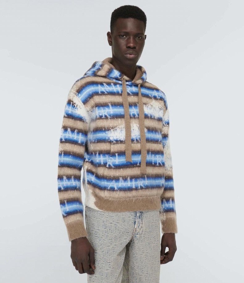 Amiri Amiri Staggered Striped Mohair Wool Hoodie NEW 1500$ Size US S / EU 44-46 / 1 - 3 Thumbnail
