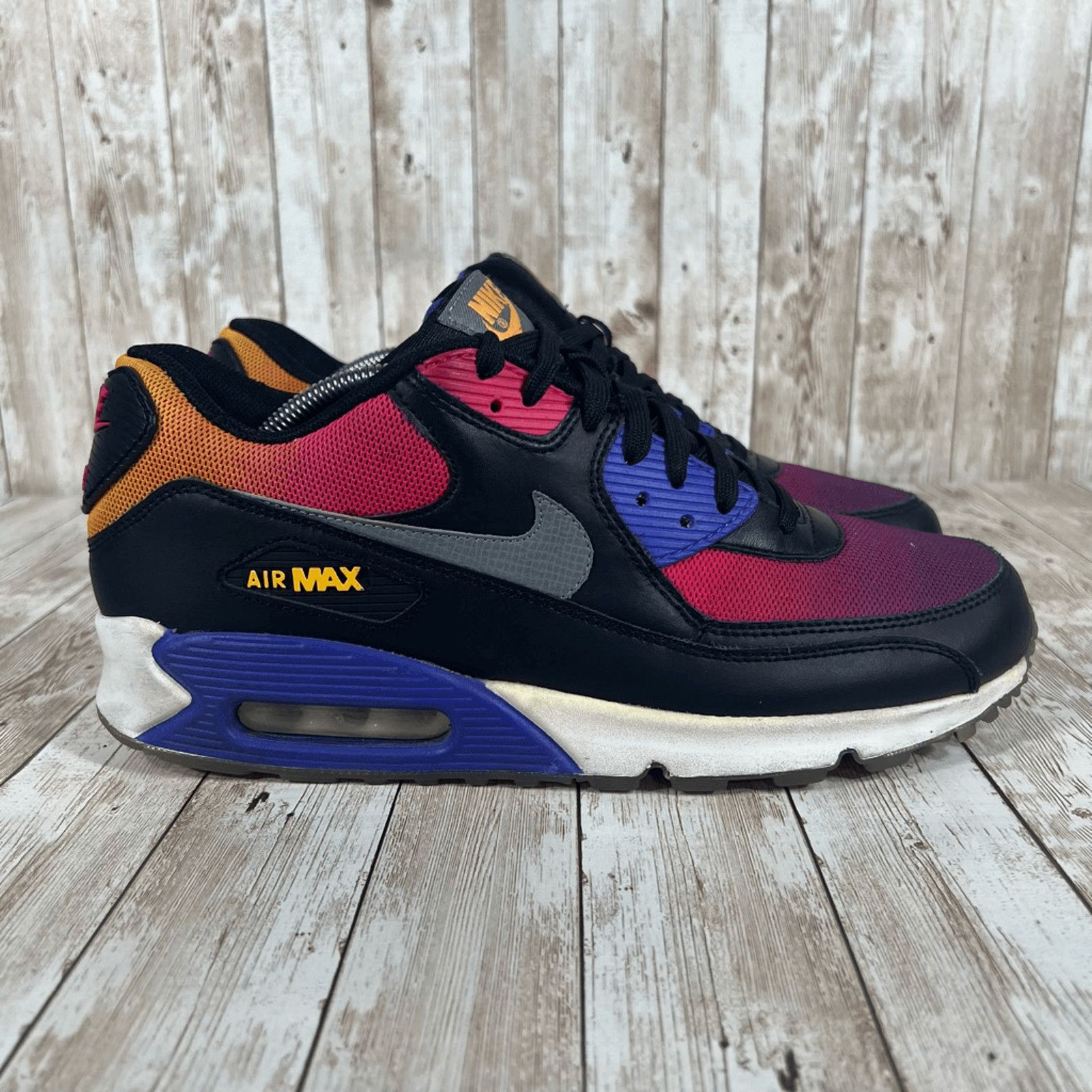 Nike Air Max 90 black violet purple 724763 005 Mens 11