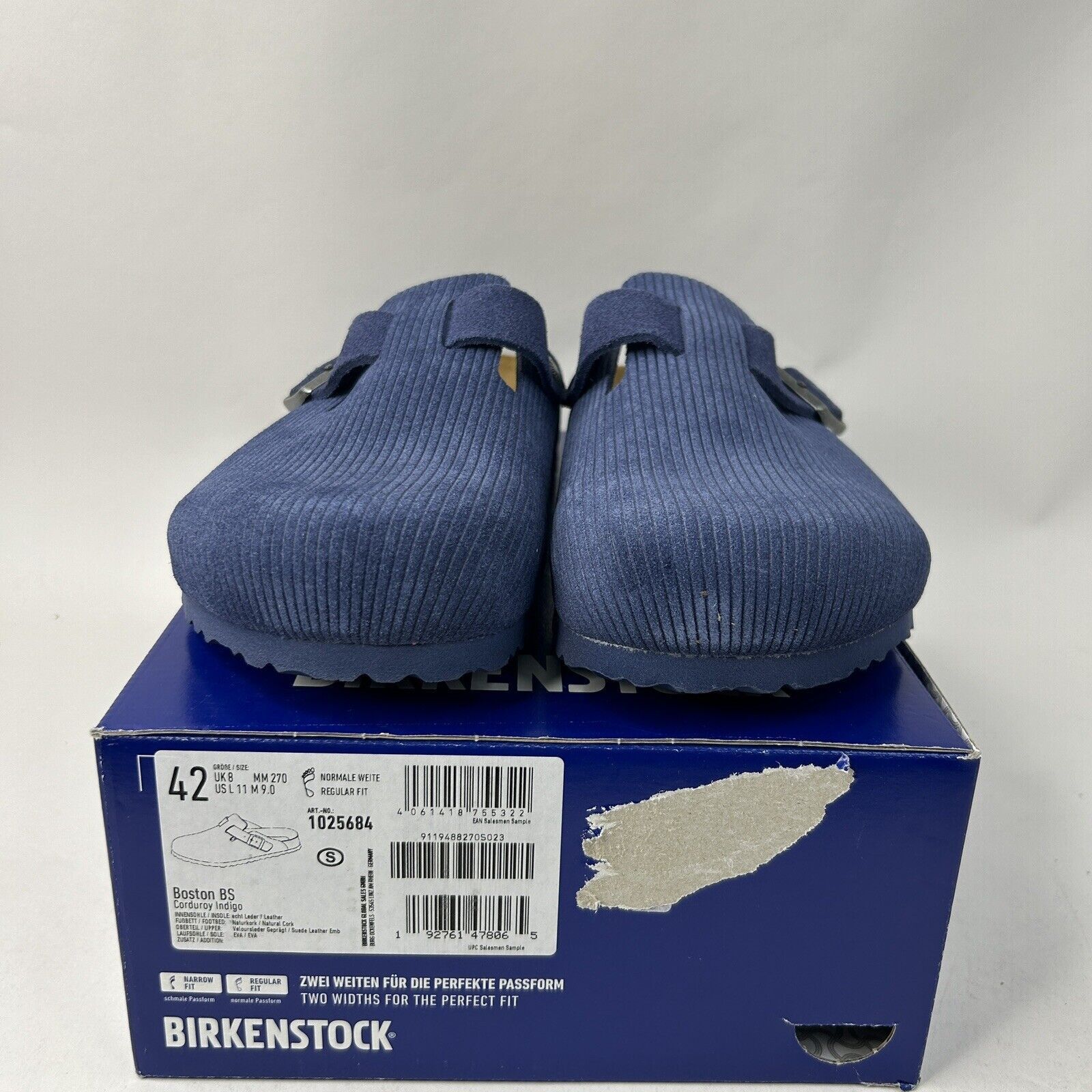 Birkenstock Birkenstock Boston “Corduroy Indigo” 2024 Size US 9 / EU 42 - 2 Thumbnail