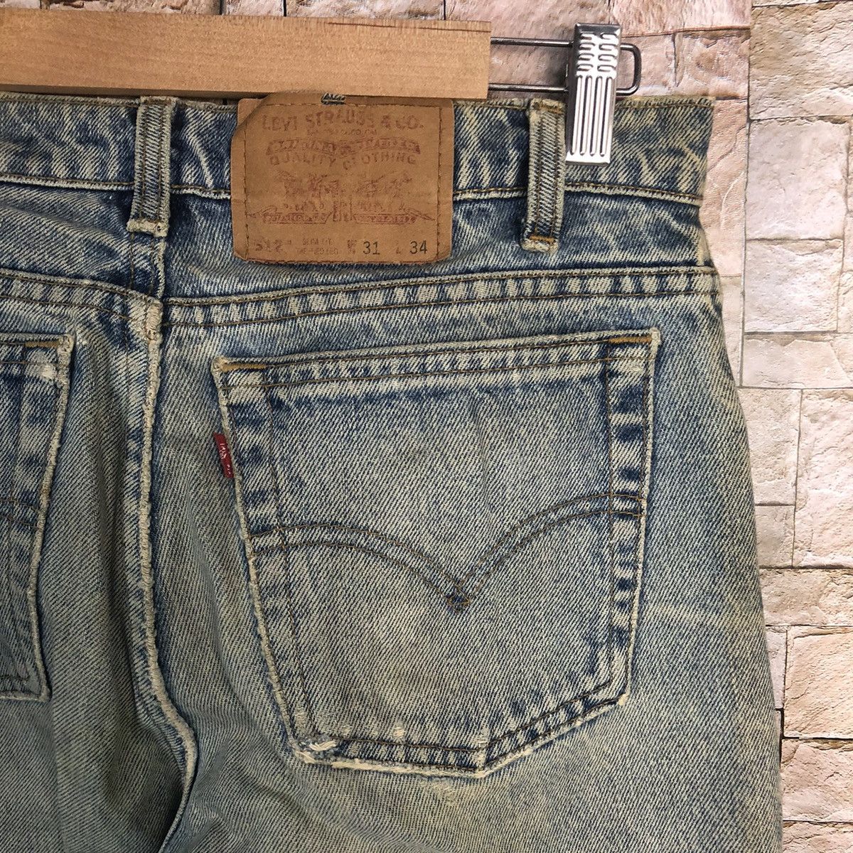 Levi's 512 Levis faded Blue ripped Distressed Denim Pants #A71 Size US 31 - 20 Thumbnail