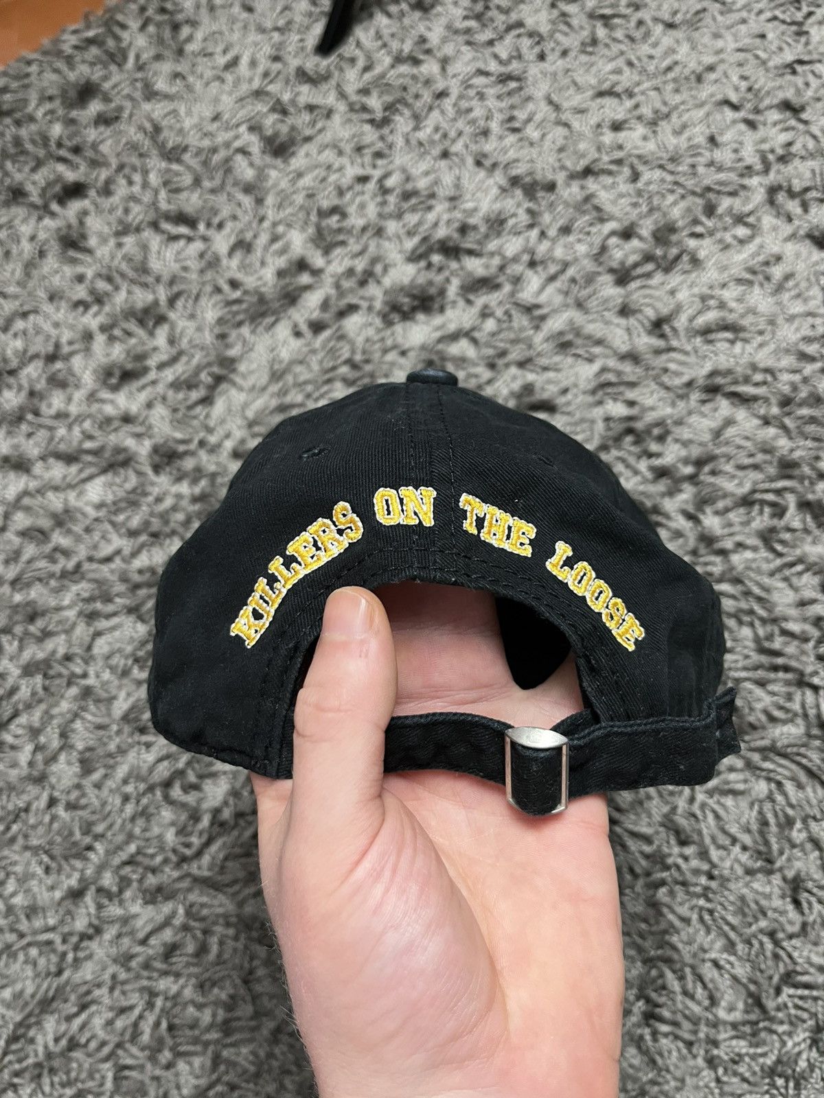 Dsquared2 Dsquared2 "Fight For Freedom" Distressed Baseball Cap Black Size ONE SIZE - 4 Thumbnail