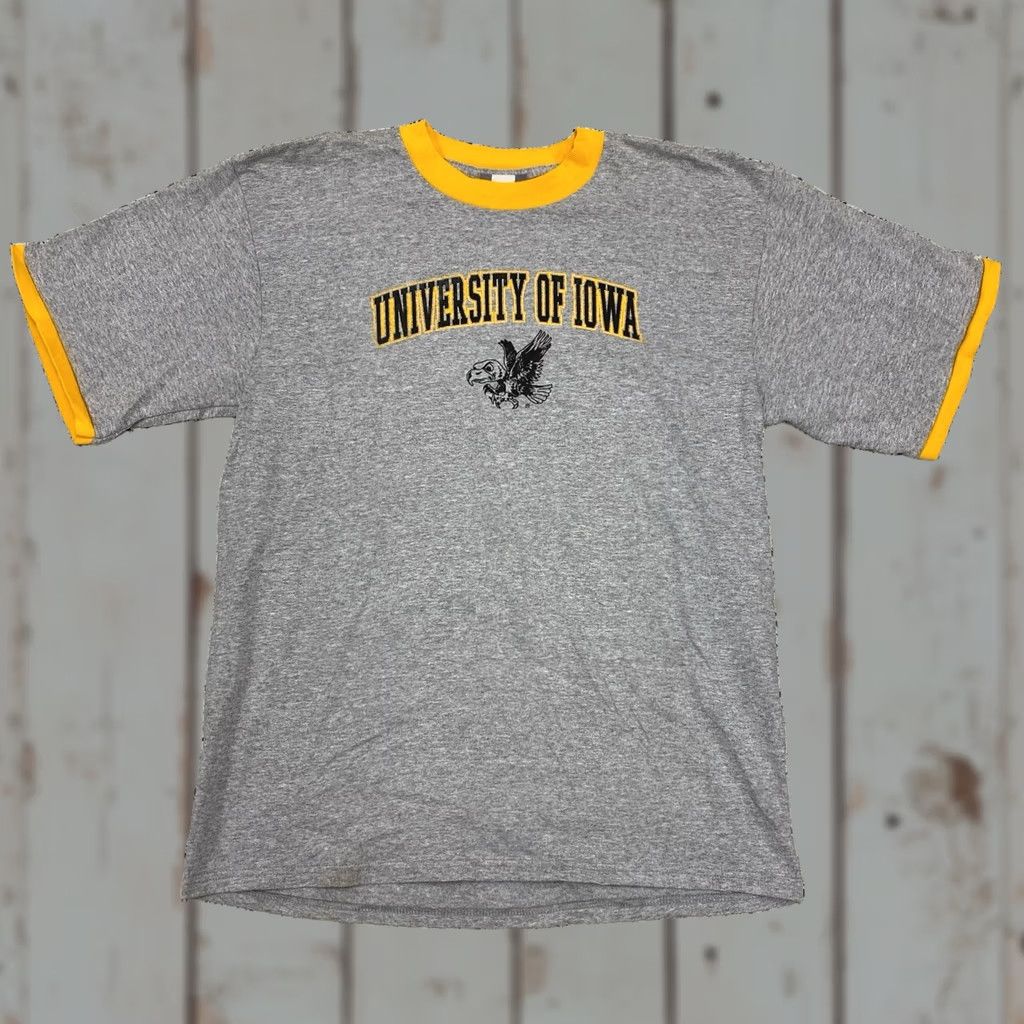 Vintage VINTAGE University of Iowa Hawkeyes Tee L Gray Mens Short Sleeve T-Shirt Size US L / EU 52-54 / 3 - 1 Thumbnail