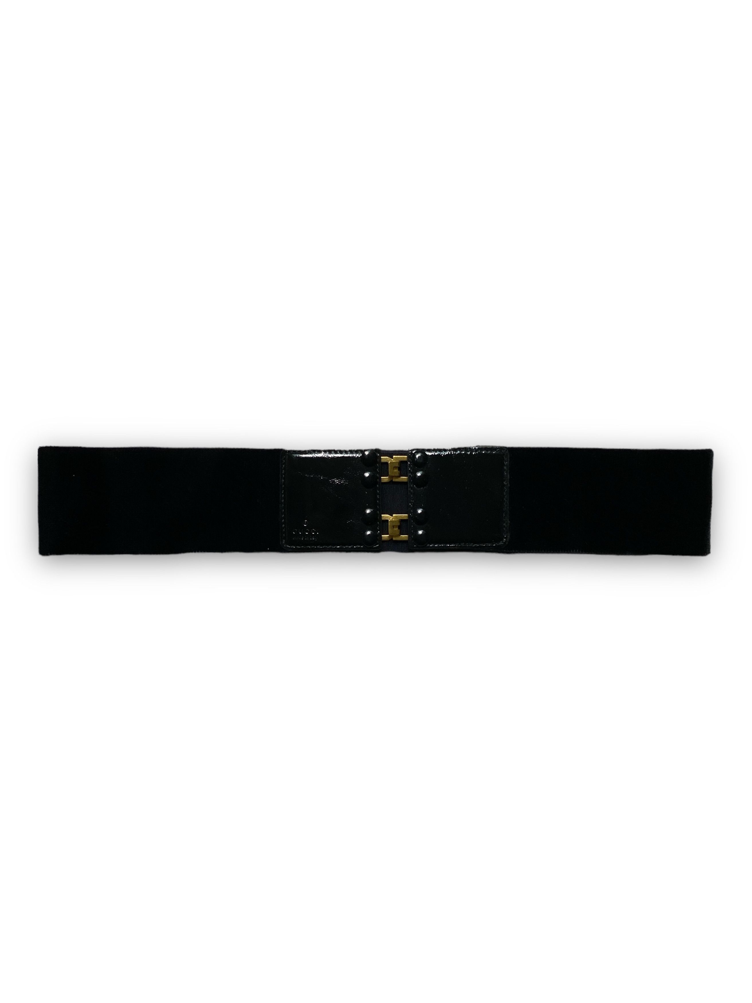 image of Gucci Black Velvet Belt Small Logo Luxury Premium Y2K, Women's