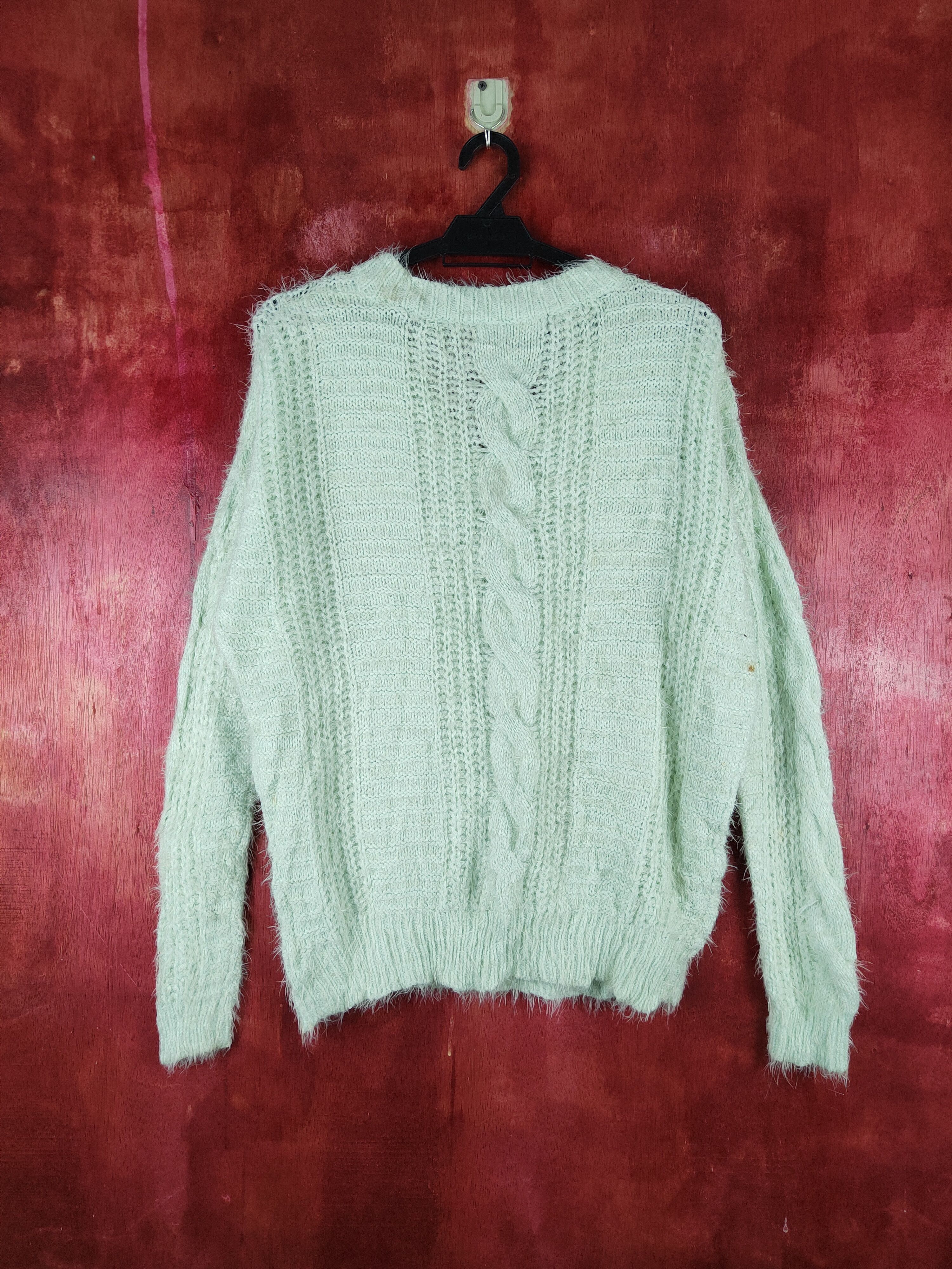 Japanese Brand × Vintage COOL DESIGN Pink Mix Mint Green Fur Mohair Knitwear Size L / US 10 / IT 46 - 7 Thumbnail