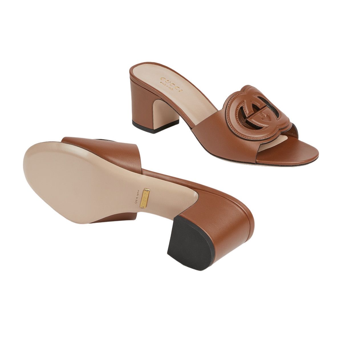 Gucci GUCCI Interlocking Brown Slide Sandals New & Authentic (Wome Size US 8.5 / IT 38.5 - 4 Thumbnail