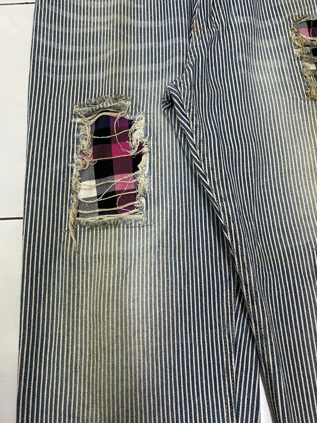 Japanese Brand Japanese Hickory Denim With Punk Motifs Lining Distressed Size US 36 / EU 52 - 12 Thumbnail