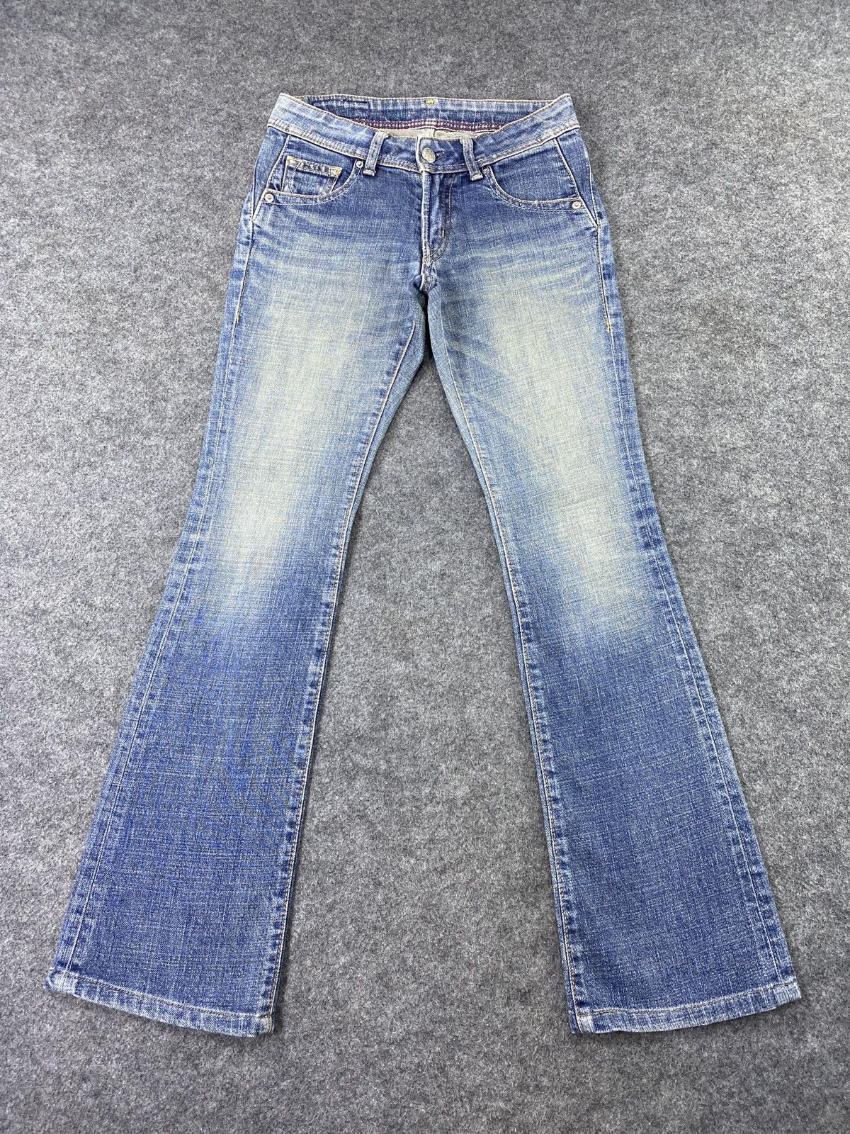 Japanese Brand Bobson Queen Low Blue Wash Jeans - J1125 Size 27" / US 4 / IT 40 - 2 Thumbnail