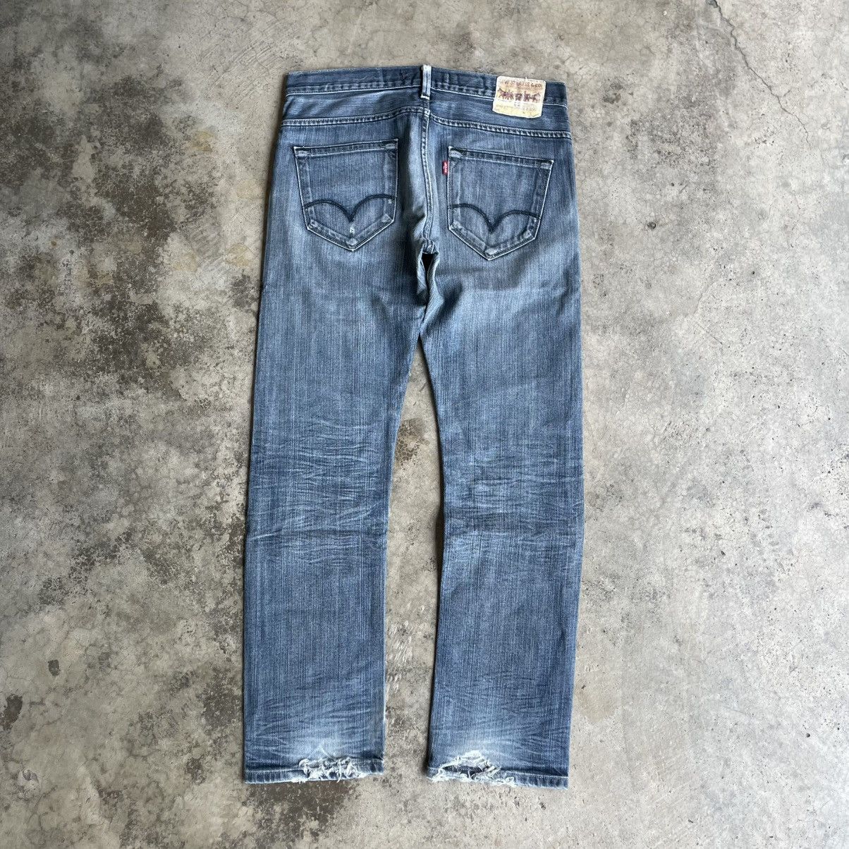 Levi's Vintage Clothing 🔥Vintage Levis 504 Stoned Washed Ripped Distress Denim Jeans Size US 34 / EU 50 - 4 Thumbnail