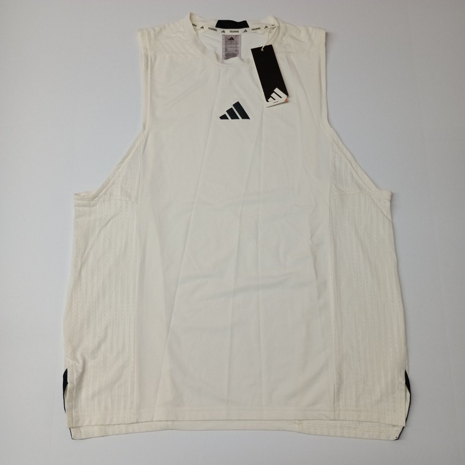 Adidas Adidas Men's Size L D4T Training Tank Top Shirt Chalk White Size US L / EU 52-54 / 3 - 1 Thumbnail