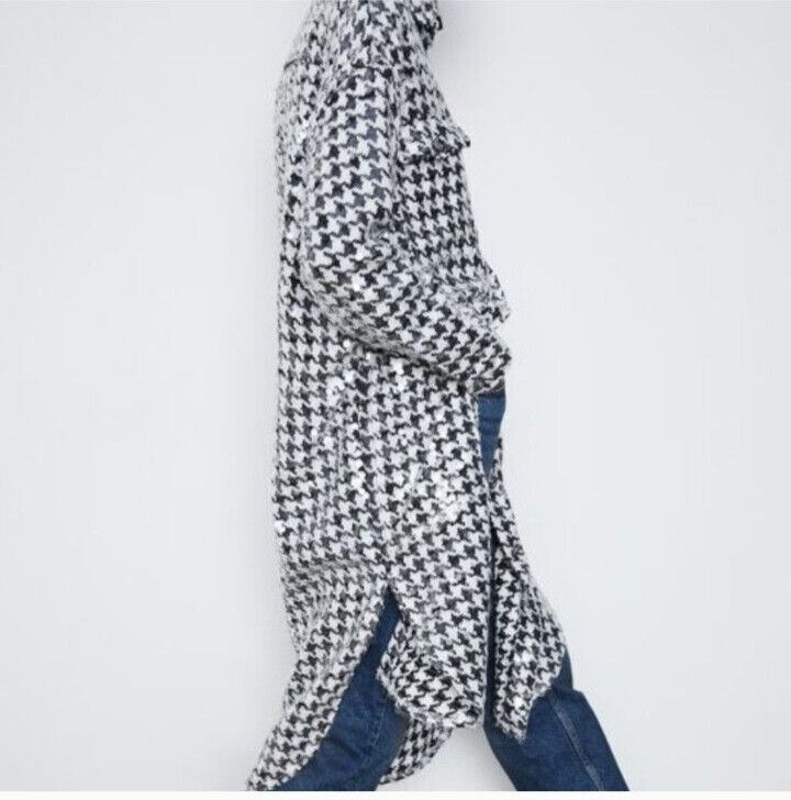 Zara LIMITED EDITION Zara Houndstooth Overshirt, Sze M Size M / US 6-8 / IT 42-44 - 4 Thumbnail