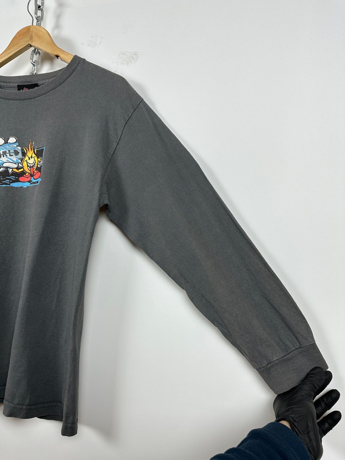 Hook-Ups Vintage World Industries Skateboard Long Sleeve Shirt Size US M / EU 48-50 / 2 - 11 Thumbnail