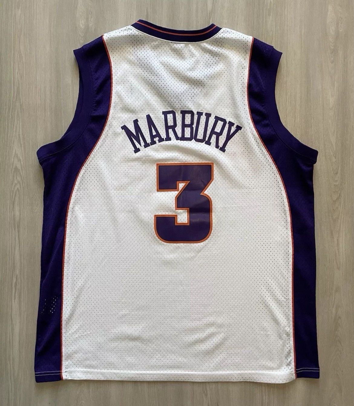 NBA × Nike × Vintage Vintage Nike Swingman Phoenix Suns Stephon Marbury Sz 2XL Size US XXL / EU 58 / 5 - 2 Thumbnail