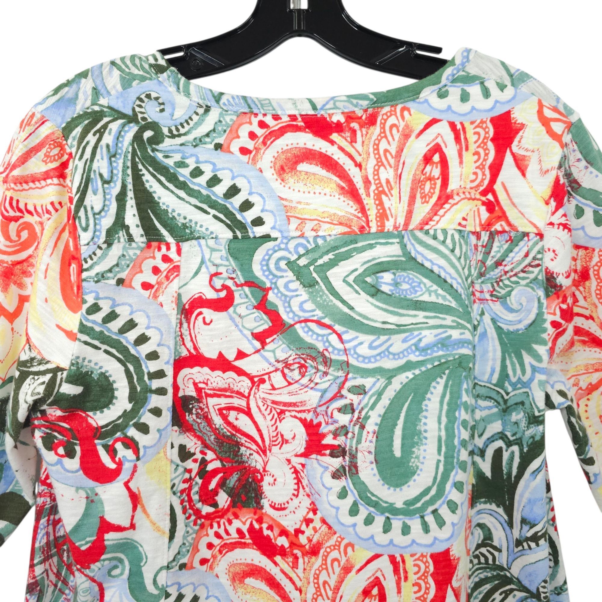Chicos Chicos Floral Print Paisley Boho Top Womens 1 US M 3/4 Sleev Size M / US 6-8 / IT 42-44 - 12 Thumbnail