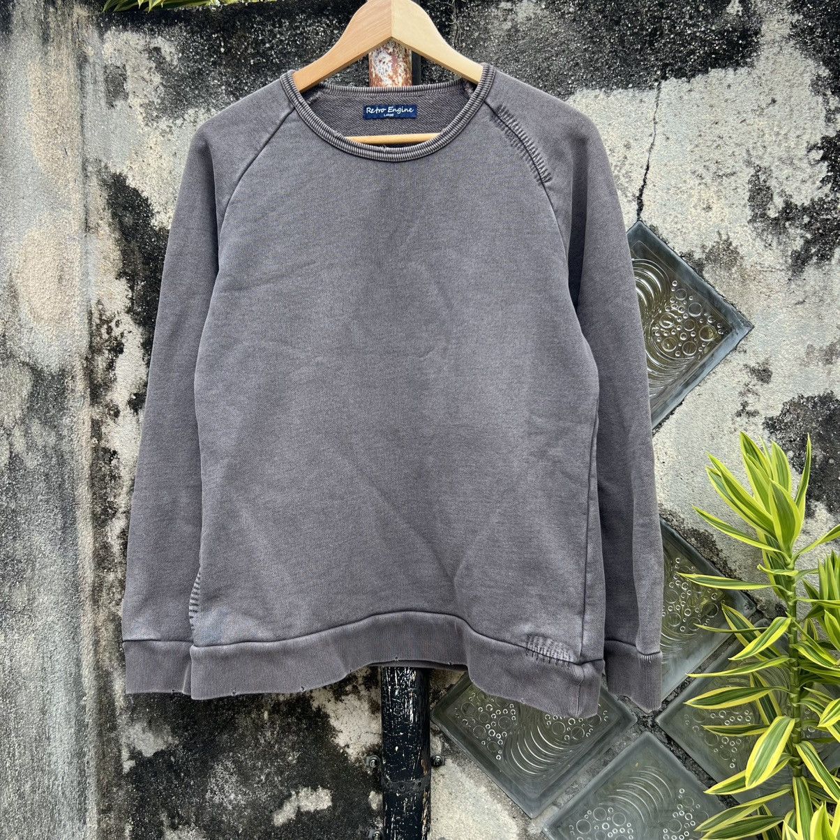 Japanese Brand “RETRO ENGINE” CREWNECK DISTRESSED STITCHING Size US L / EU 52-54 / 3 - 1 Thumbnail
