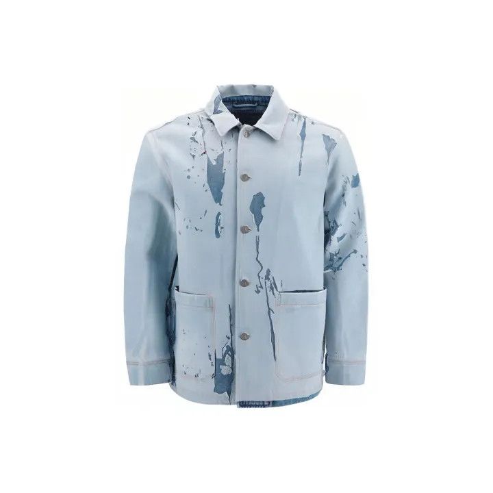 Diesel Diesel Light Blue Button-Front Denim Jacket 0079 Size US L / EU 52-54 / 3 - 1 Thumbnail
