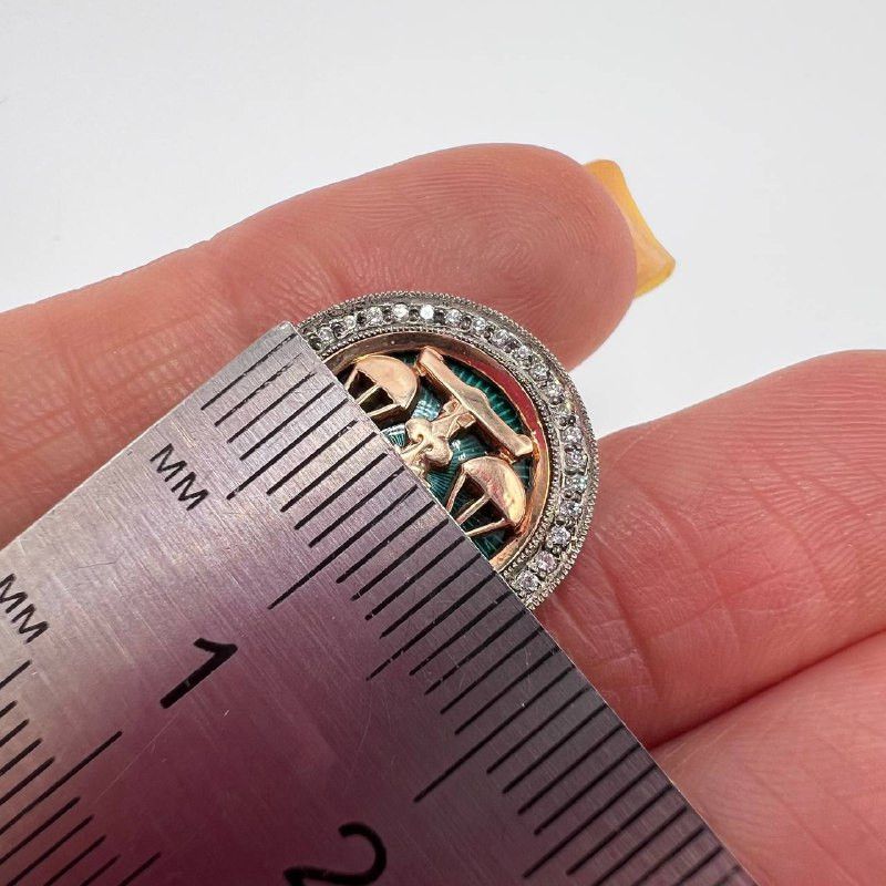 Vintage Vintage 925 Silver 14K Gold Femida Libra Pin Brooch Size ONE SIZE - 8 Thumbnail