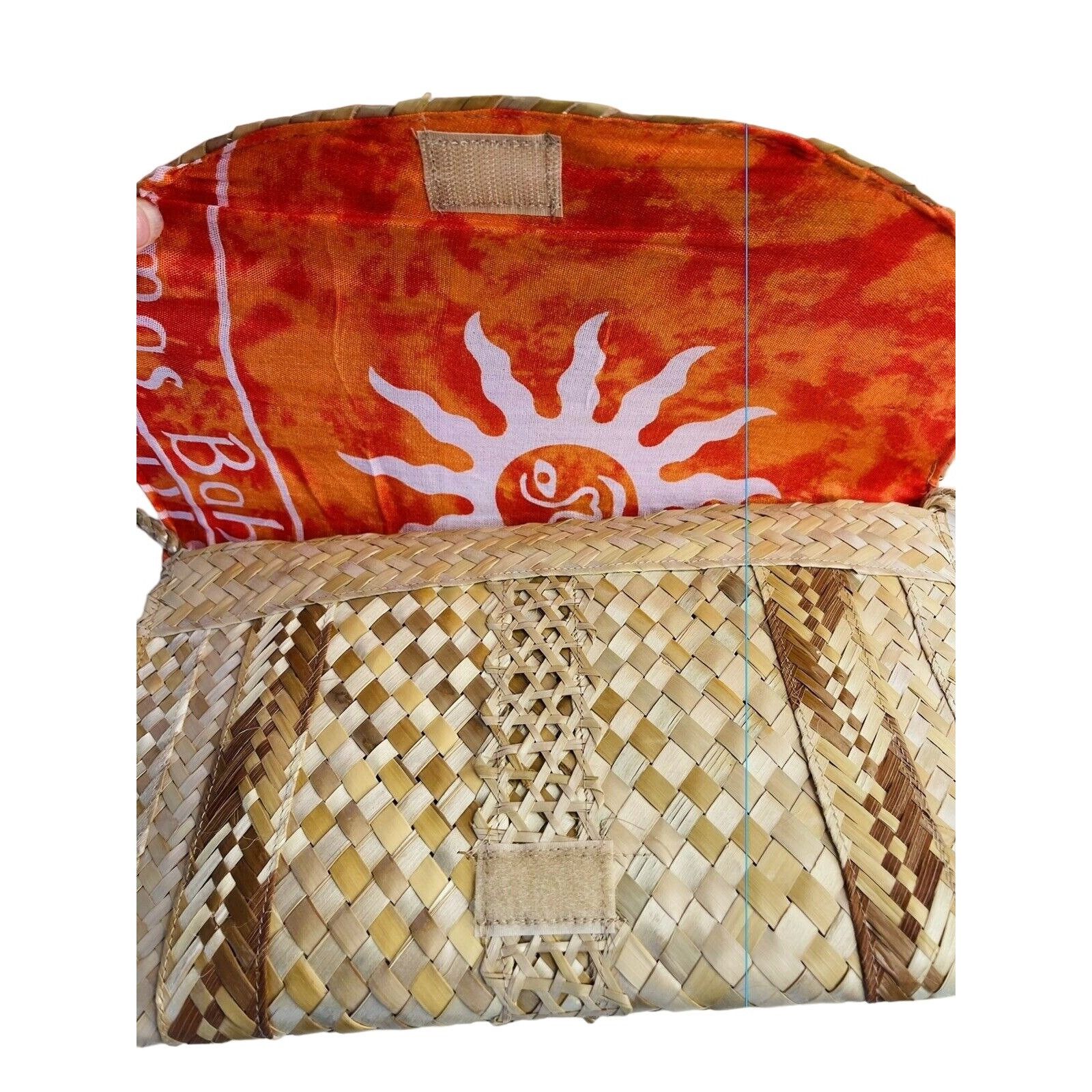 Other Woven Wicker Straw Women's Purse Clutch Shoulder Bag Orange Size ONE SIZE - 5 Thumbnail