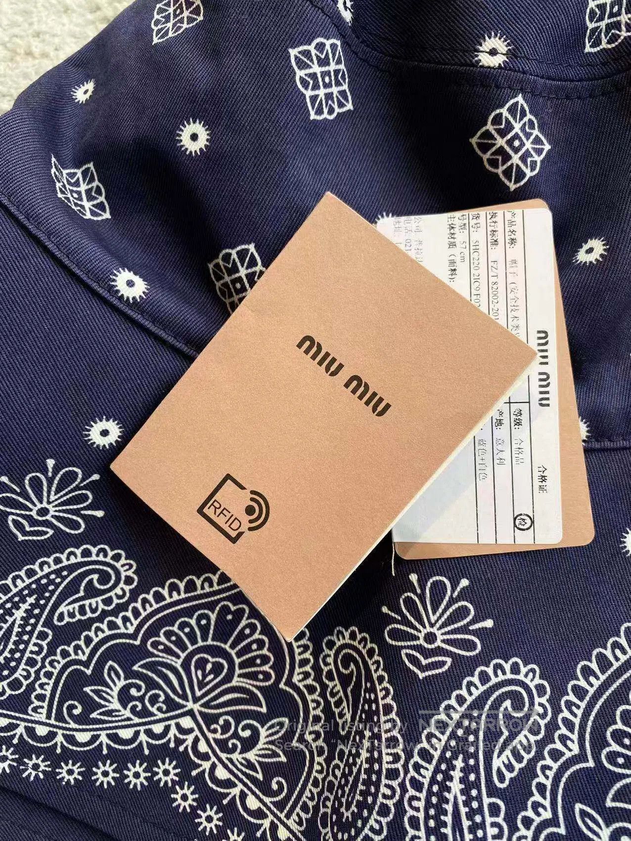 Miu Miu Miu Miu Size S 25SS cashew flower letter embroidered Logo b Size ONE SIZE - 8 Thumbnail