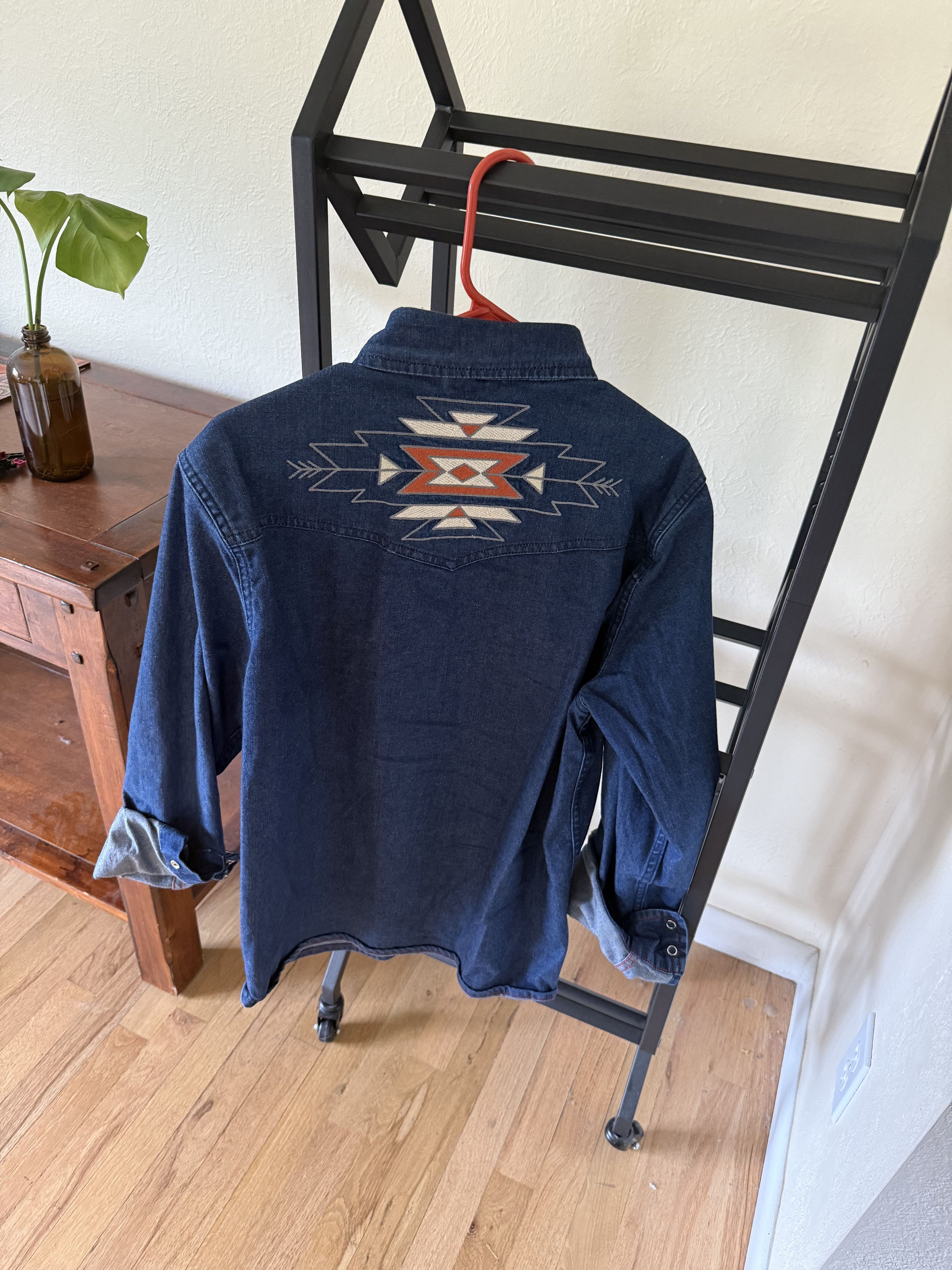 Iron & Resin Iron & Resin Embroidered Western Denim Shirt Size US M / EU 48-50 / 2 - 1 Thumbnail