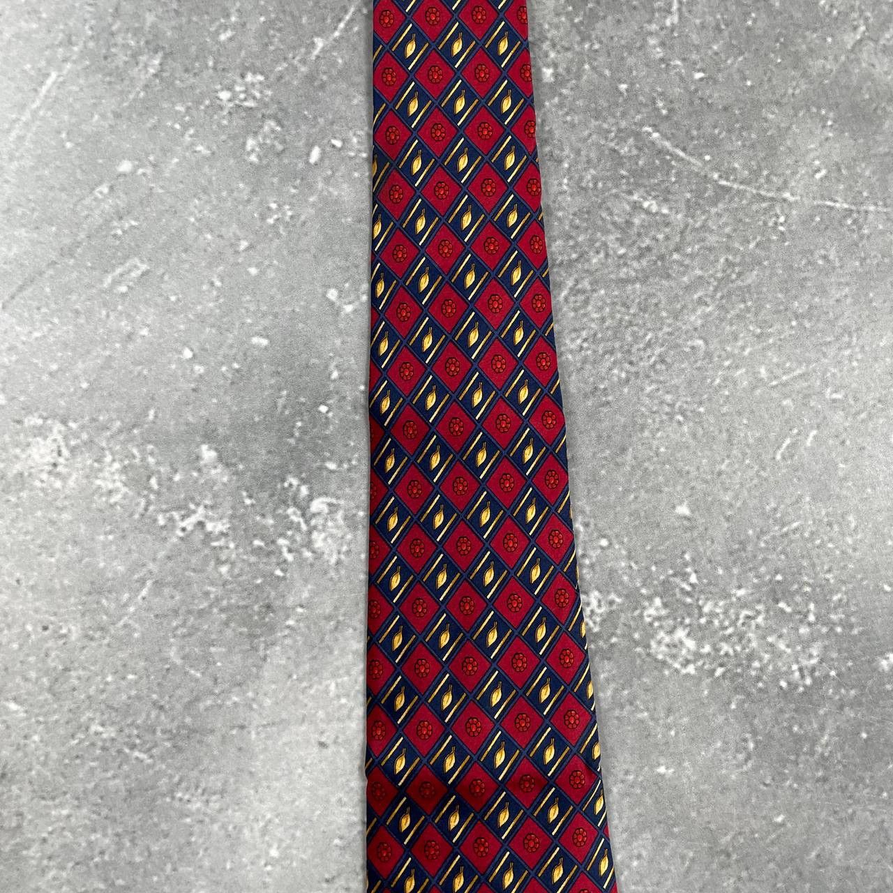 Designer × Lanvin × Vintage Vintage 90s Lanvin Paris Silk Tie Red Size ONE SIZE - 5 Thumbnail