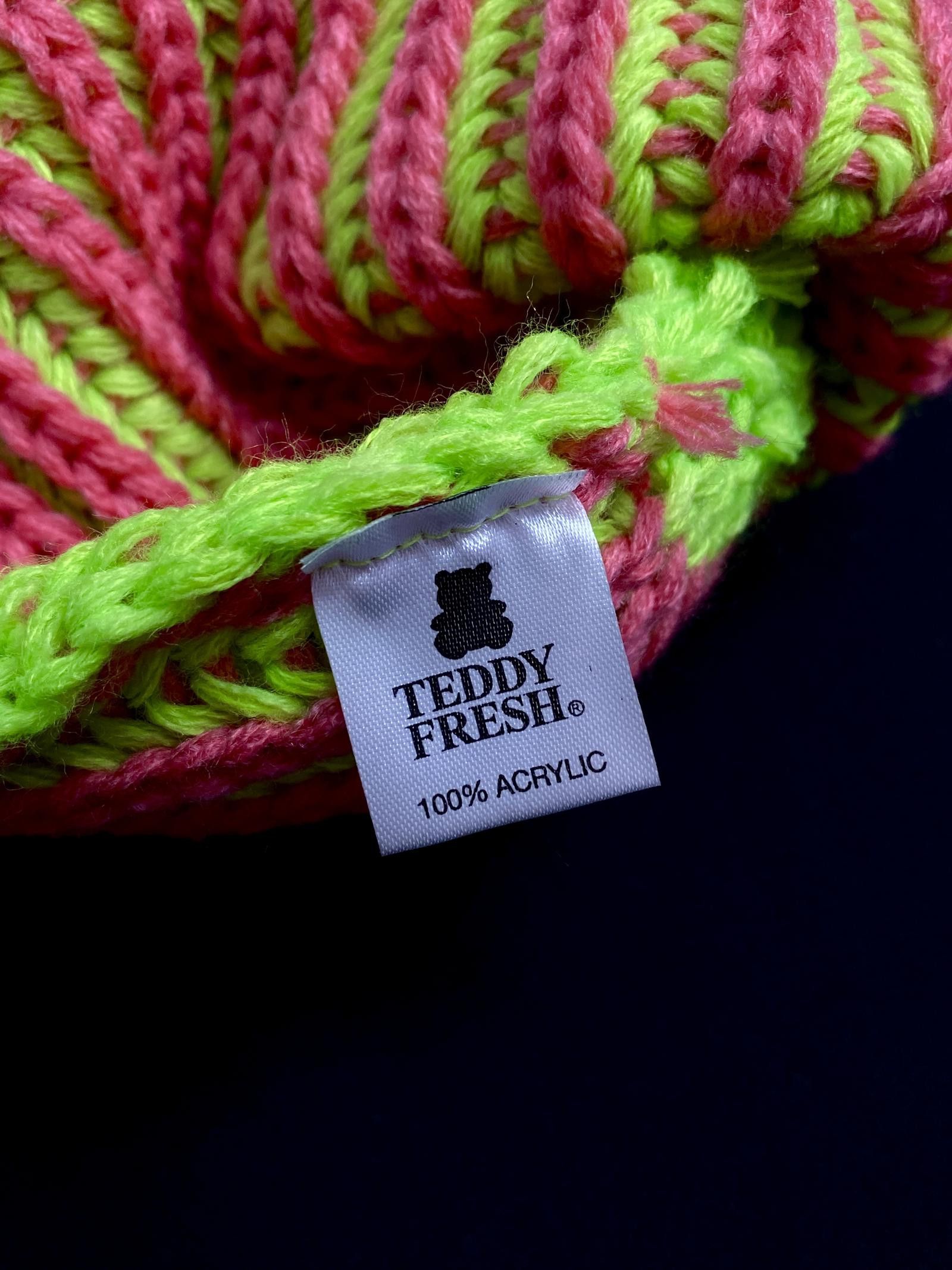 Teddy Fresh Rare Teddy Fresh Vibrant Neon No Cuff Knit Blue Beanie OS Size ONE SIZE - 6 Thumbnail