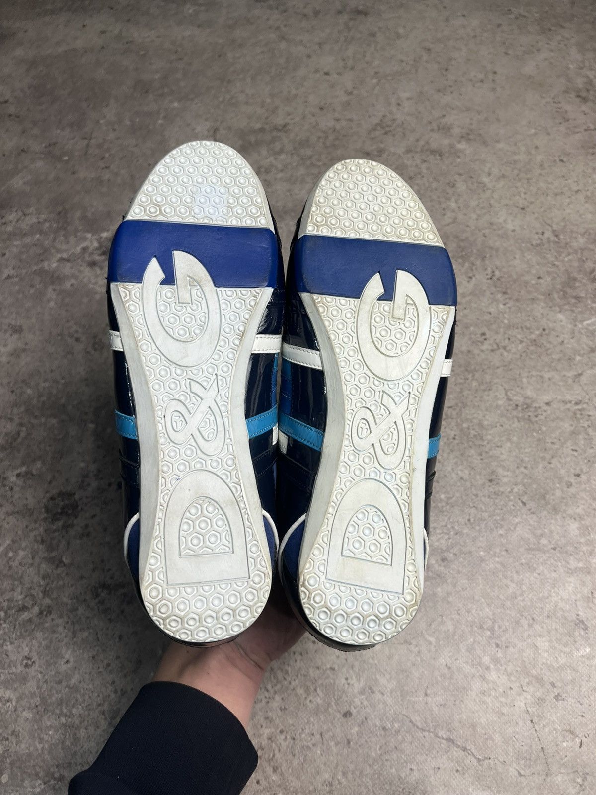 Dolce & Gabbana Vintage Dolce&Gabbana Patent Leather Low Top Sneakers DG Y2K Size US 9 / EU 42 - 6 Thumbnail