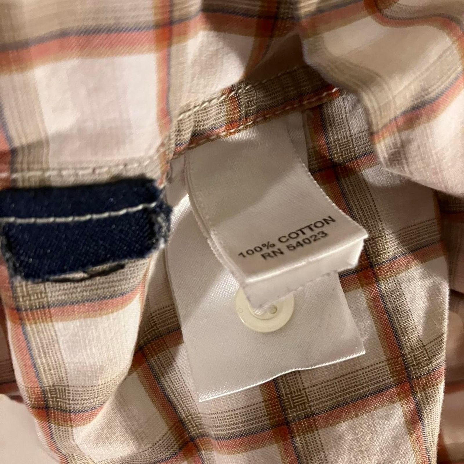 Banana Republic Banana Republic Tan Plaid Button Up Cotton Long Sleeve Shirt Size US L / EU 52-54 / 3 - 3 Thumbnail
