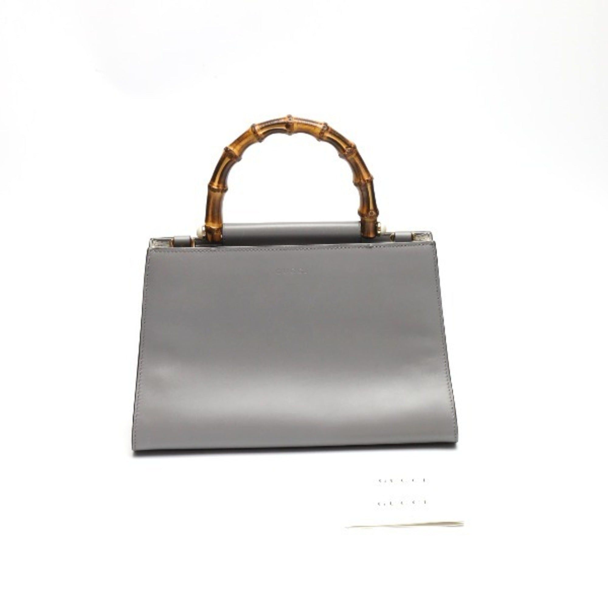 image of Gucci 2Way Bamboo 459076 Gray Handbag in Grey, Women's