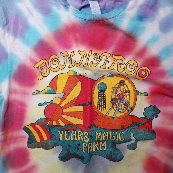Band Tees × Fruit Of The Loom Bonnaroo Music Fest 20 Years On The Farm Tie Dye T-Shirt Size US S / EU 44-46 / 1 - 1 Thumbnail